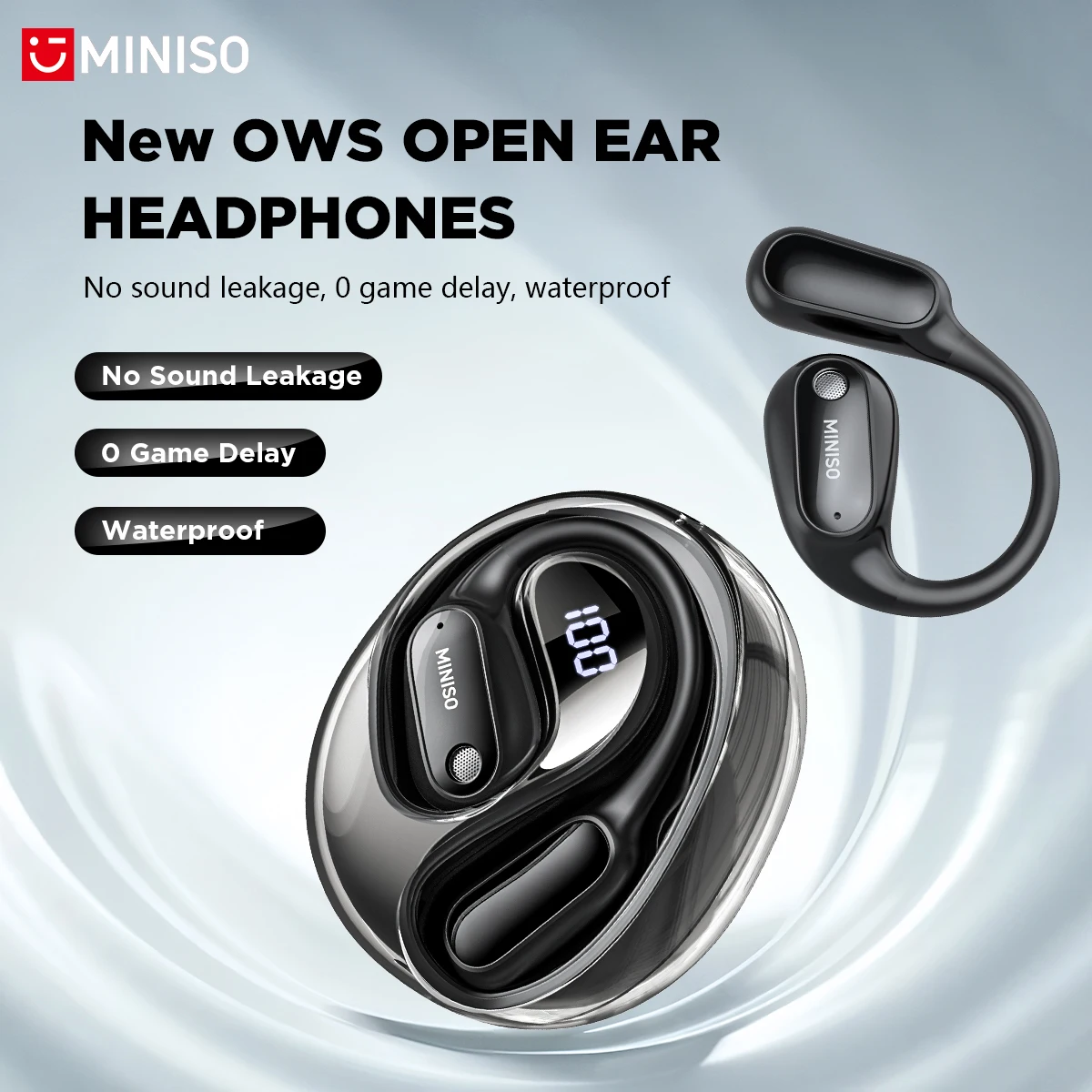 Headphones - MINISO MS190 Echtzeit-KI-Sprachübersetzer-Ohrhörer, 135 Sprachen, kabellose
