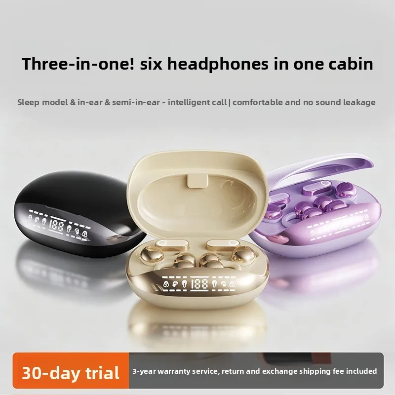Sleep Mask Headphones Bluetooth - Kabellose Bluetooth-Ohrhörer, 6er-Pack, In-Ear-Kopfhörer mit langer
