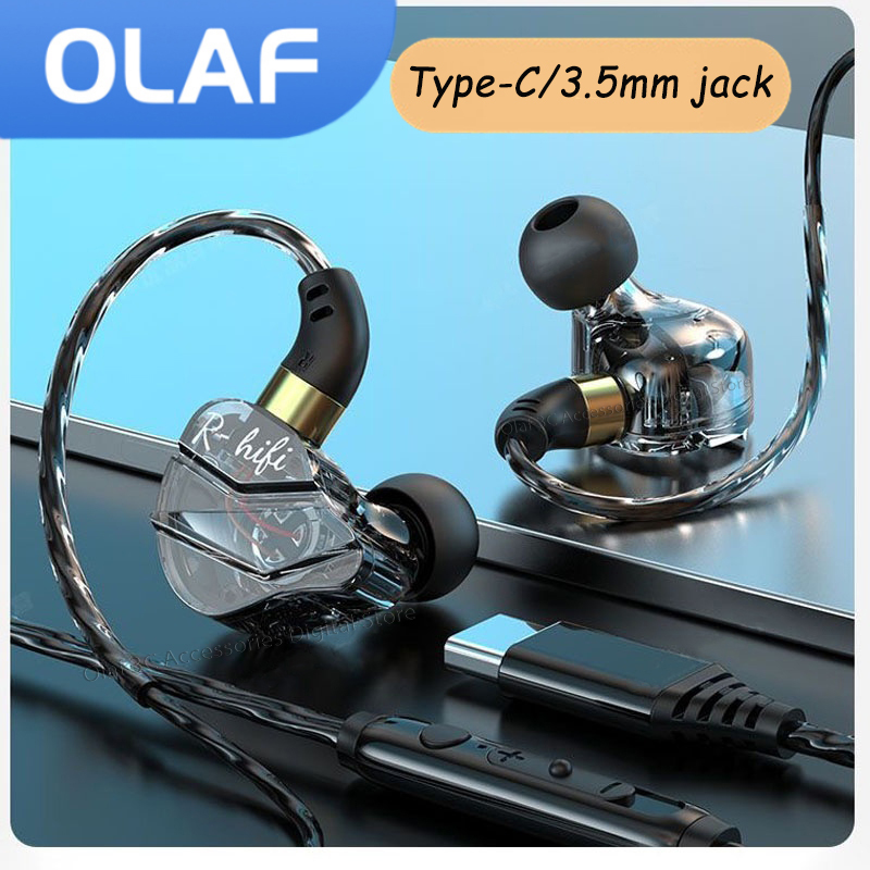 Type C Wired Earphones With Mic - OLAF Gaming-Headset, kabelgebundene Kopfhörer, 3,5-mm-Kabel, Freisprecheinrichtung,