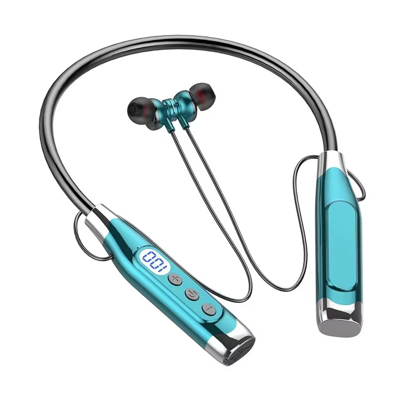 Magnetic Neckband Sports Earphones - Led Batterie Display Typ-c Lade Port