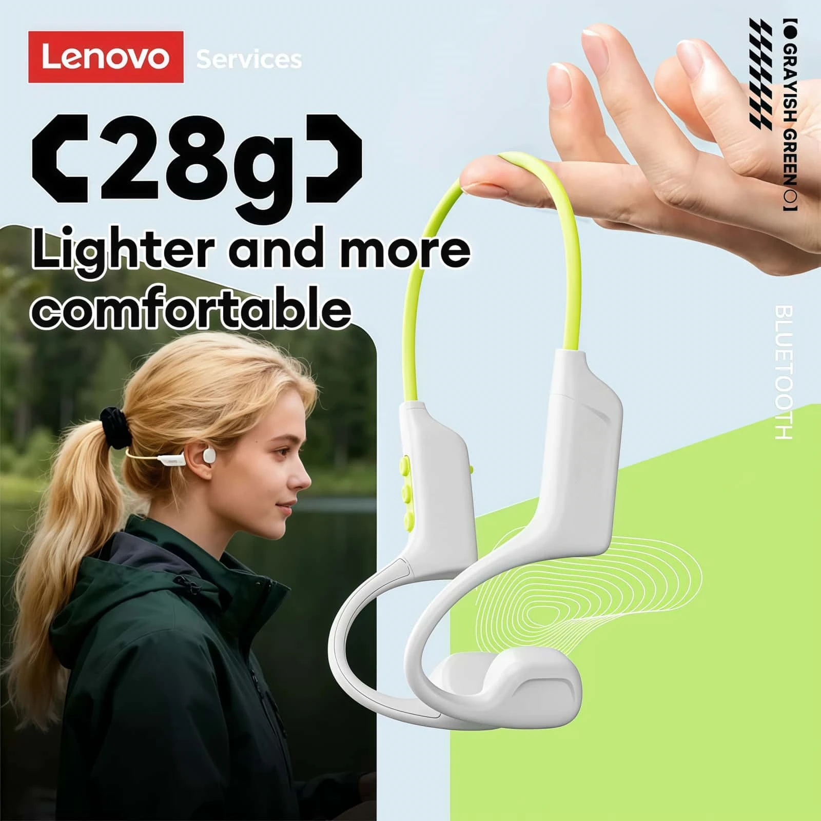 Lenovo S102 Kopfhörer mit Knoc – Bone Conduction Running Headphones Bewertung und Preis