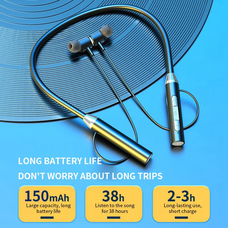 9D Bluetooth-Kopfhörer, kabell – Magnetic Neckband Sports Earphones Bewertung und Preis